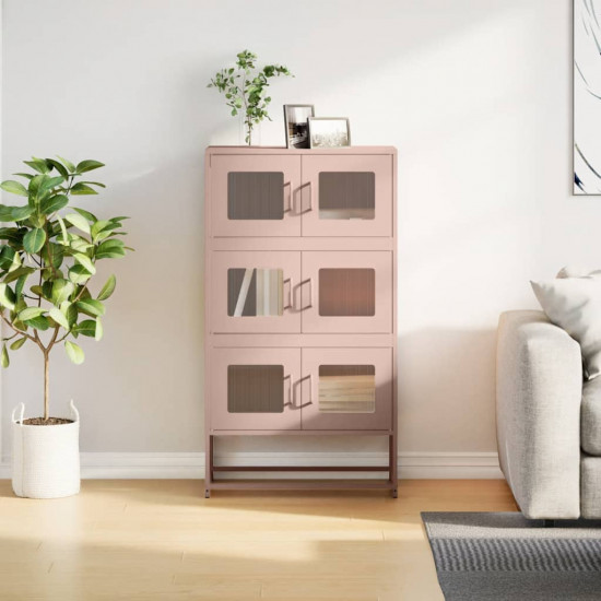 Highboard Pink 68x39x123 cm Oceľ