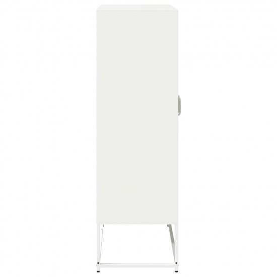 Highboard White 68x39x123 cm Oceľ