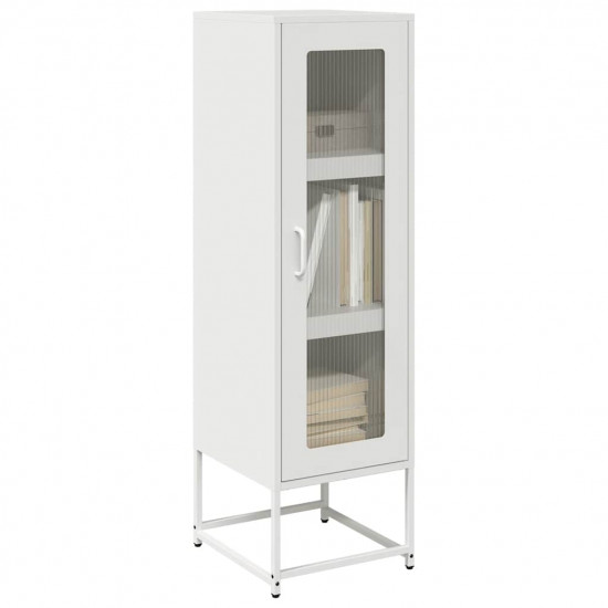 Highboard White 36x39x123 cm Oceľ valcovaná za studena