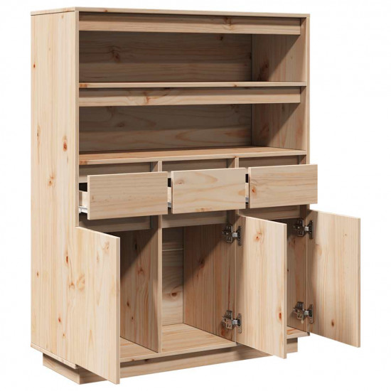 Highboard 89x34x116,5 cm masívna borovica