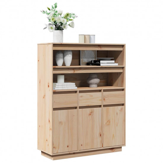 Highboard 89x34x116,5 cm masívna borovica