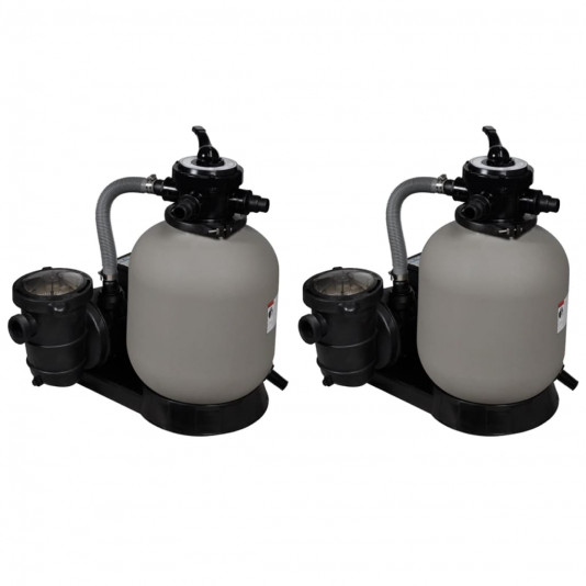 Pieskové filtračné čerpadlá 2 ks 600 W 17000 l/hod