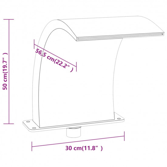 Bazénová fontána s RGB LED diódami akrylová 50 cm