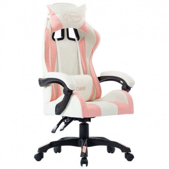 Herná stolička, ružová, umelá koža