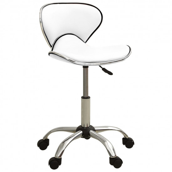 Kancelárska stolička biela umelá koža
