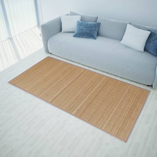 Bambusový koberec, 100x160 cm, hnedý