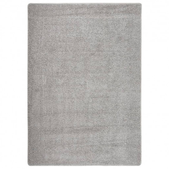 Chlpatý koberec bledosivý 160x230 cm protišmykový