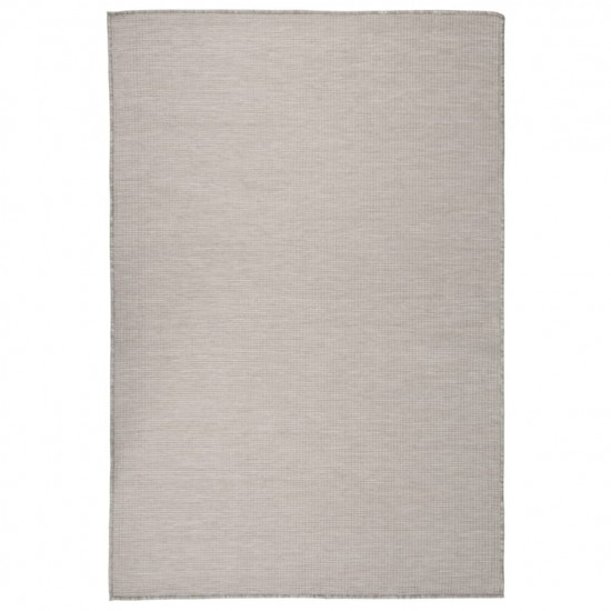 Vonkajší koberec s plochým tkaním 120x170 cm sivohnedý