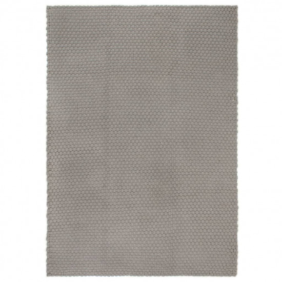 Koberec obdĺžnikový sivý 80x160 cm bavlna