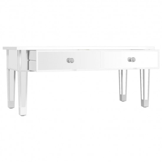 Zrkadlový konferenčný stolík 106x45x45 cm spracov. drevo a sklo