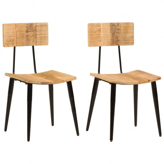 Jedálenské stoličky 2 ks 44x40x80 cm masívne mangovníkové drevo