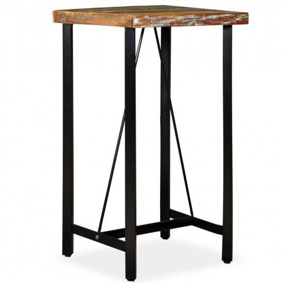 Barový stôl, recyklovaný masív 60x60x107 cm