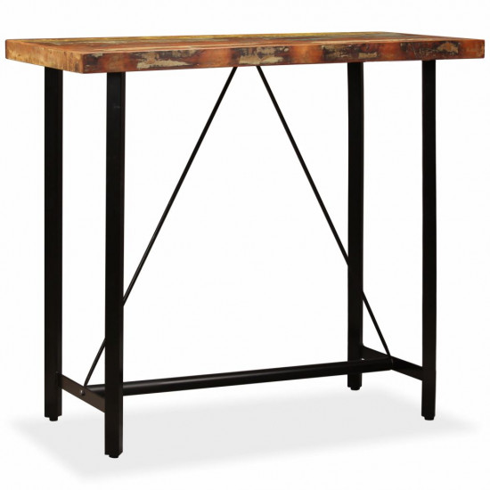 Barový stôl, recyklovaný masív 120x60x107 cm