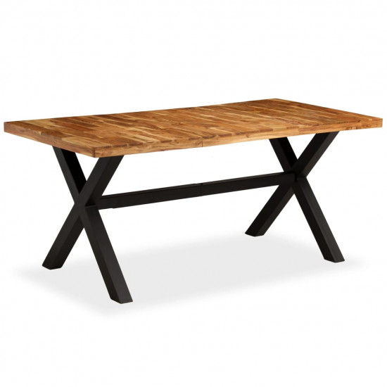 Jedálenský stôl, masívne akáciové a mangovníkové drevo, 180x90x76 cm
