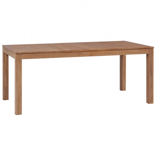 Jedálenský stôl, tíkový masív s prirodným povrchom 180x90x76 cm