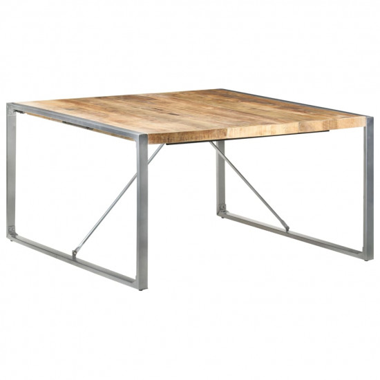Jedálenský stôl 140x140x75 cm surové mangovníkové drevo