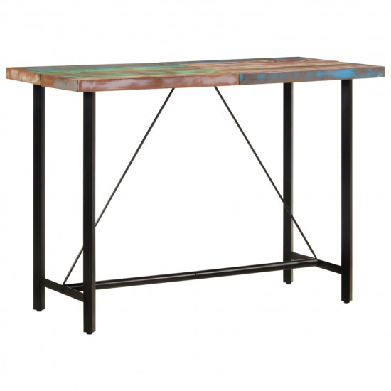 Barový stôl 150x70x107 cm masívne recyklované drevo a železo