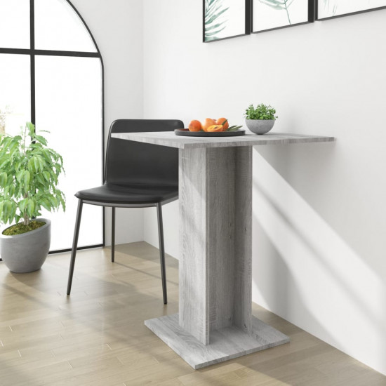 Bistro stolík sivý sonoma 60x60x75 cm spracované drevo