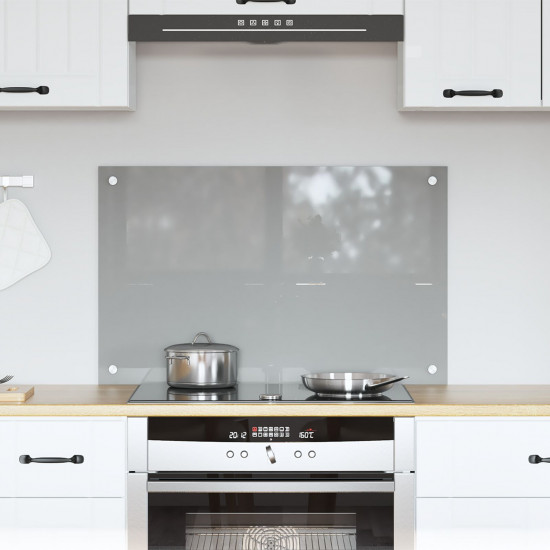 Kuchynská backsplash Světlá šedá 80x50x0,6 cm Temperované sklo