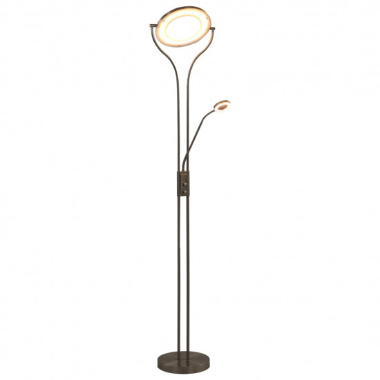 Stojanová lampa 18 W, strieborná 180 cm, stmievateľná