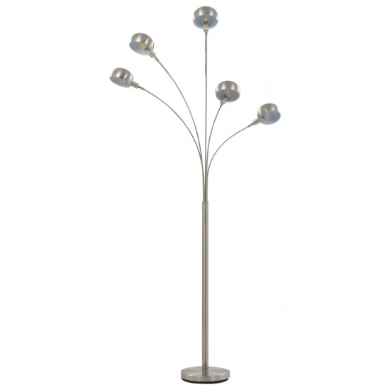 Stojanová lampa strieborná 200 cm 5 x E14 