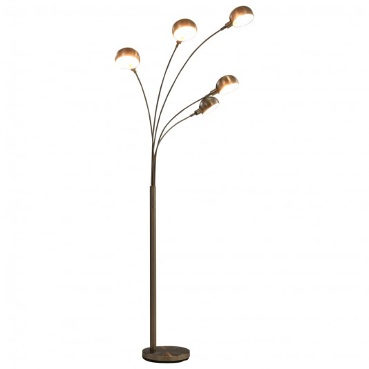 Stojanová lampa strieborná 200 cm 5 x E14 