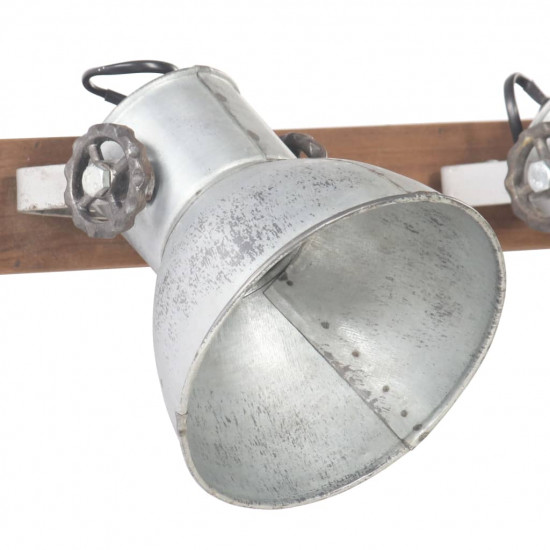 Industriálna nástenná lampa strieborná 45x25 cm E27