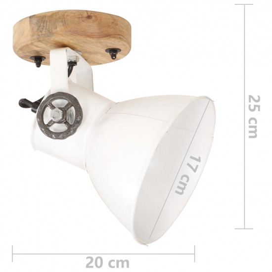 Industriálne nástenné / stropné lampy 2 ks biele 20x25 cm E27