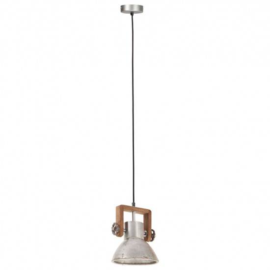 Industriálna závesná lampa 25 W strieborná 19 cm okrúhla E27