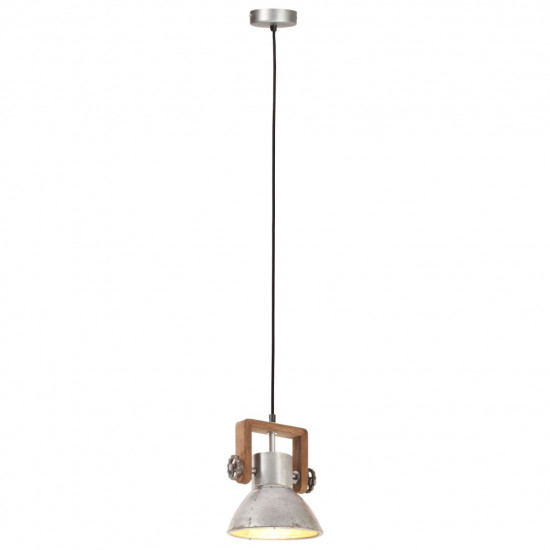 Industriálna závesná lampa 25 W strieborná 19 cm okrúhla E27