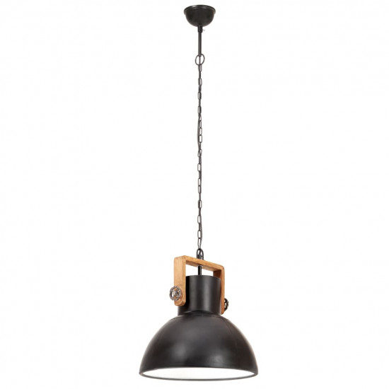 Industriálna závesná lampa 25 W, čierna, okrúhla 40 cm E27