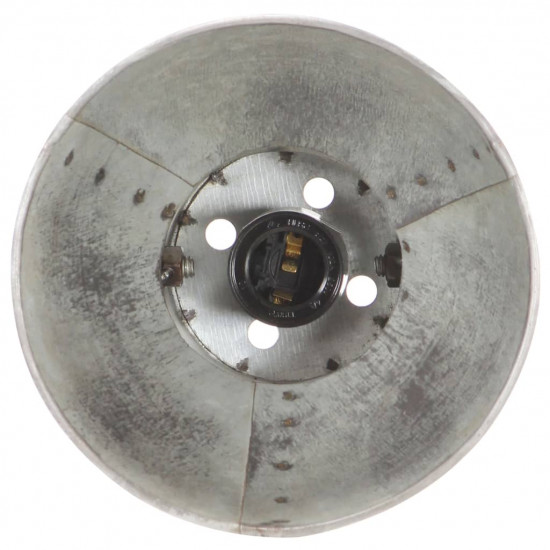 Industriálna stropová lampa strieborná okrúhla 58x18x90 cm E27