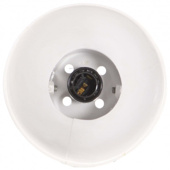 Industriálna stolová lampa biela okrúhla 58x18x90 cm E27