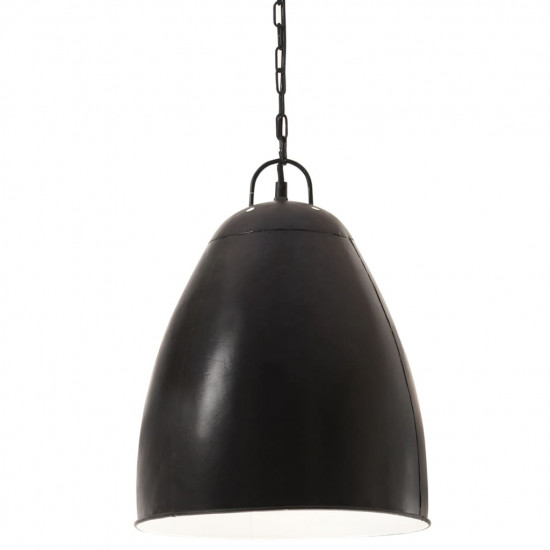 Industriálna závesná lampa 25 W, čierna, okrúhla 32 cm E27