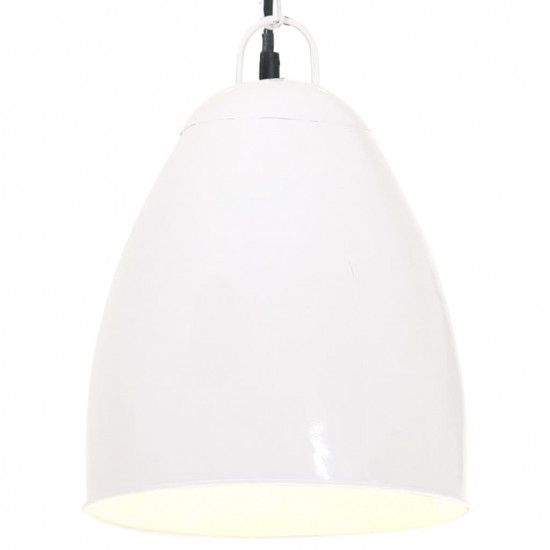 Industriálna závesná lampa 25 W biela 32 cm okrúhla E27