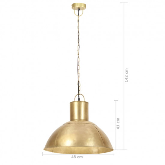 Závesná lampa 25 W, mosadzná, okrúhla 48 cm E27