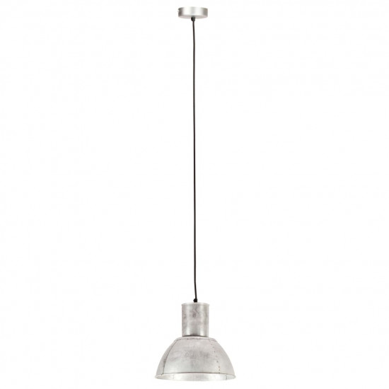 Závesná lampa 25 W, strieborná, okrúhla 28,5 cm E27