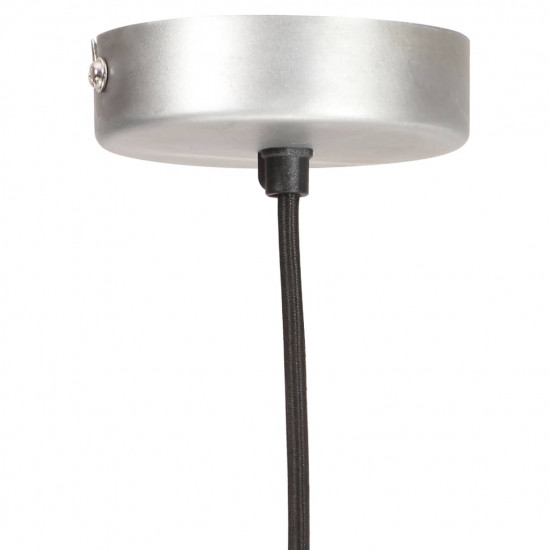 Závesná lampa 25 W, strieborná, okrúhla 28,5 cm E27