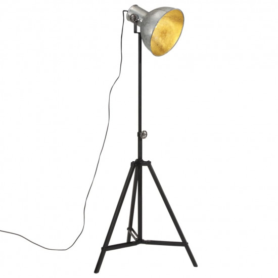 Podlahová lampa 25 W starožitná strieborná 61x61x90/150 cm E27