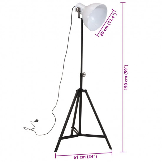 Podlahová lampa 25 W biela 61x61x90/150 cm E27