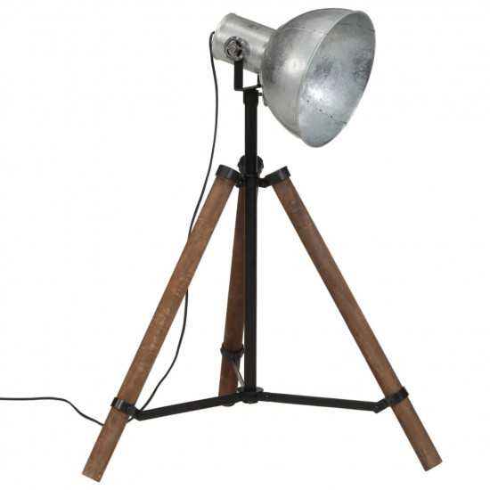 Podlahová lampa 25 W starožitná strieborná 75x75x90-150 cm E27