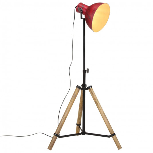 Podlahová lampa 25 W šmuhovaná červená 75x75x90-150 cm E27