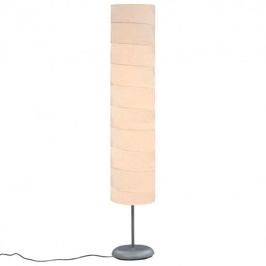 Stojanová lampa s podstavcom biela 121 cm E27