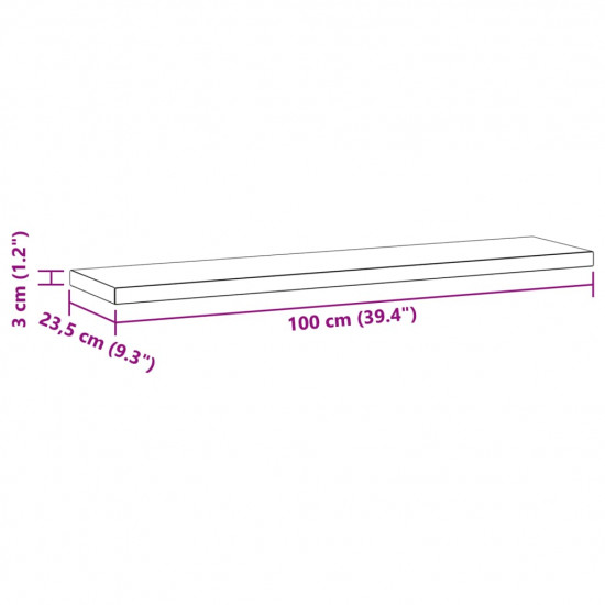 Nástenné police 2 ks 100x23,5x3cm strieborné nehrdzavejúca oceľ