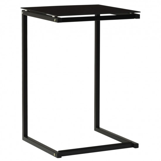 Bočný stôl čierny 40x40x60 cm tvrdené sklo