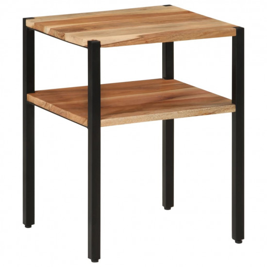 Bočný stolík 35x35x45 cm masívne akáciové drevo agát a železo