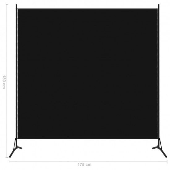 1-panelový paraván čierny 175x180 cm