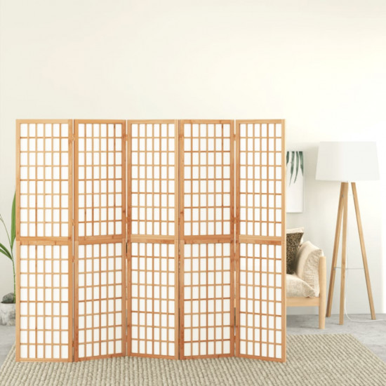 Skladací paraván so 5 panelmi japonský štýl 200x170 cm