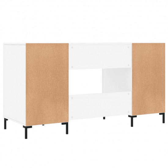 Stôl lesklý biely 140x50x75 cm spracované drevo