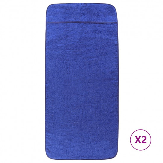 Plážové uteráky 2 ks kráľovské modré 75x200 cm látka 400 GSM